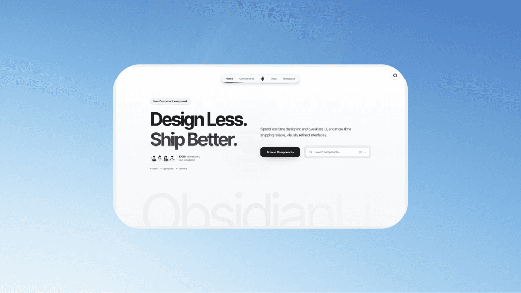 ObsidianUI project cover